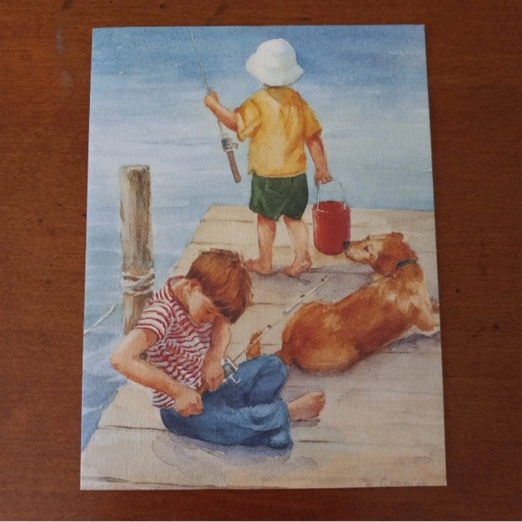 Fishing Themed Birthday Greeting Card With Envelope - Picture 1 of 7